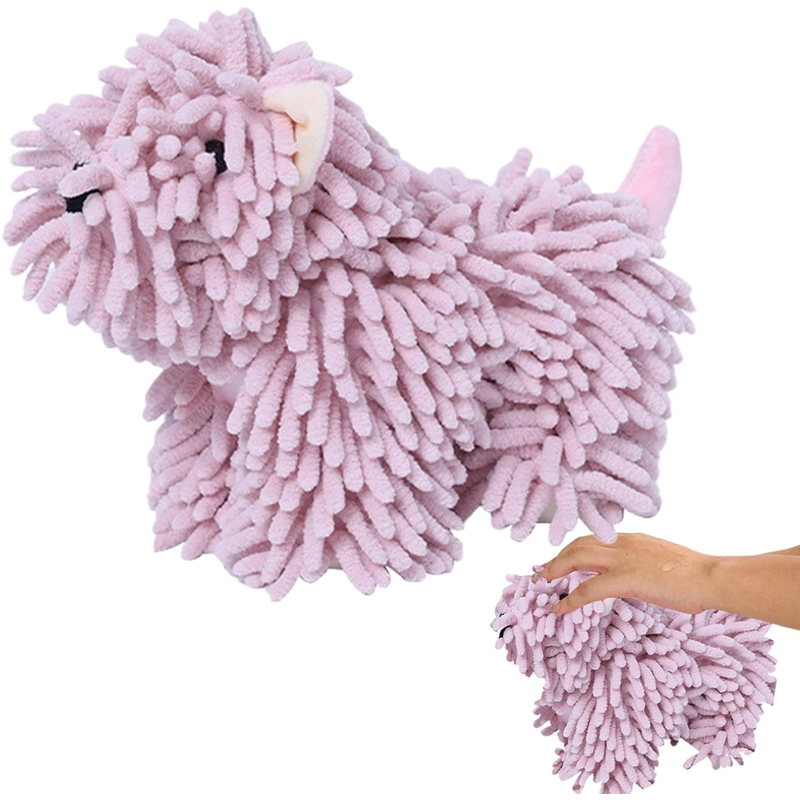 Toalla en forma de cachorro adorable, toalla absorbente para cocina con gancho, toallas para el hogar — imagen 2