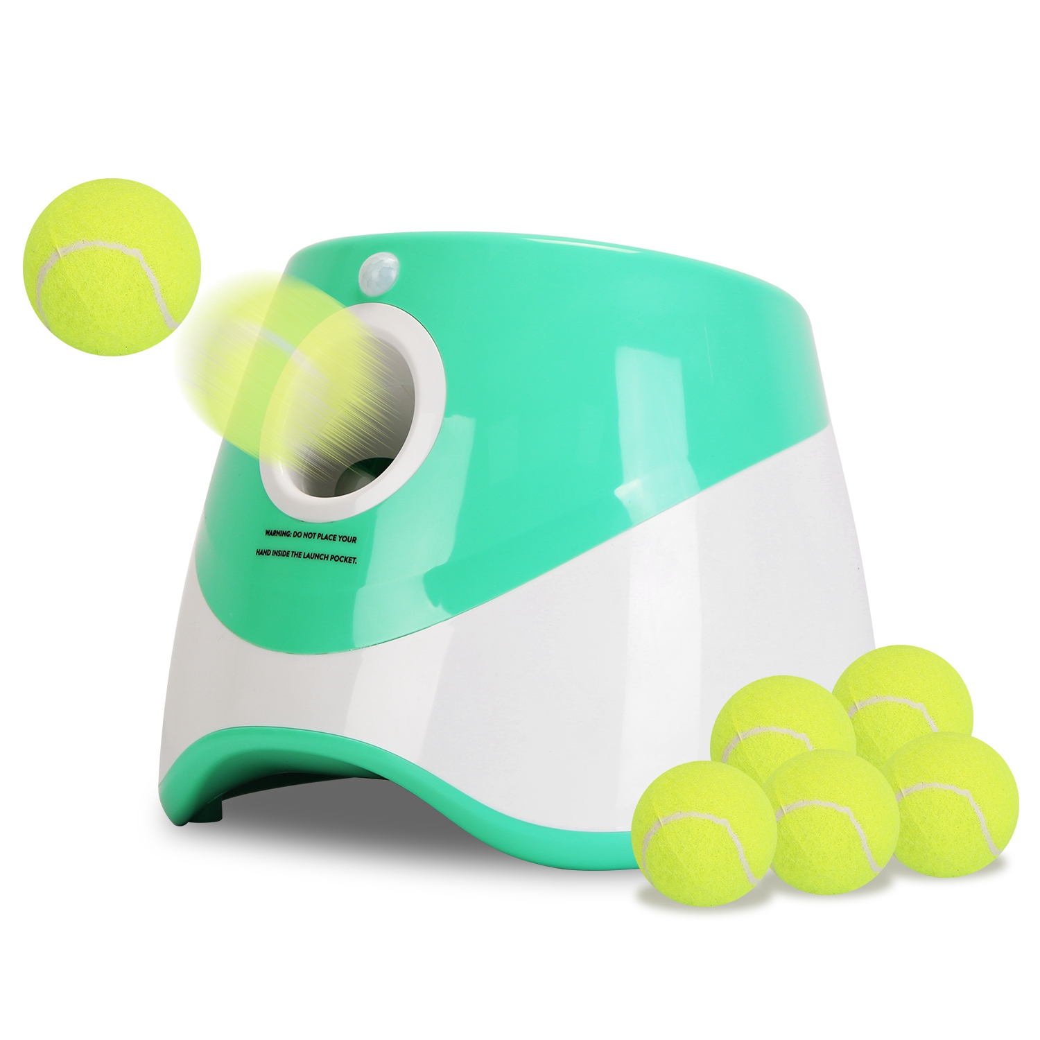 Lanzador de Pelotas para Perros Automático - Incluye 6 Pelotas de Tenis + Toy - Compatible con Perros Pequeños y Medianos - Distancia de Lanzamiento Adjutable - Entretenimiento Interactivo para Cachorros y Adultos — imagen 1