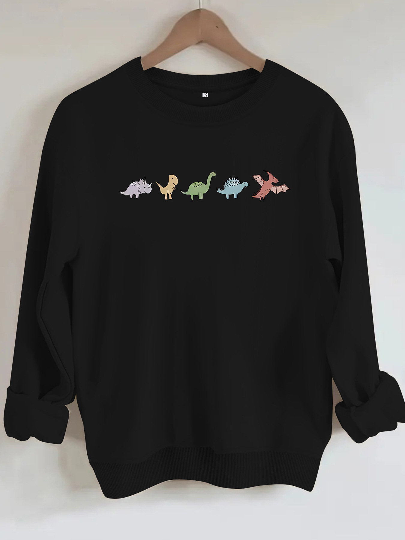 Dinosaur printed fleece hoodie for women — image 10