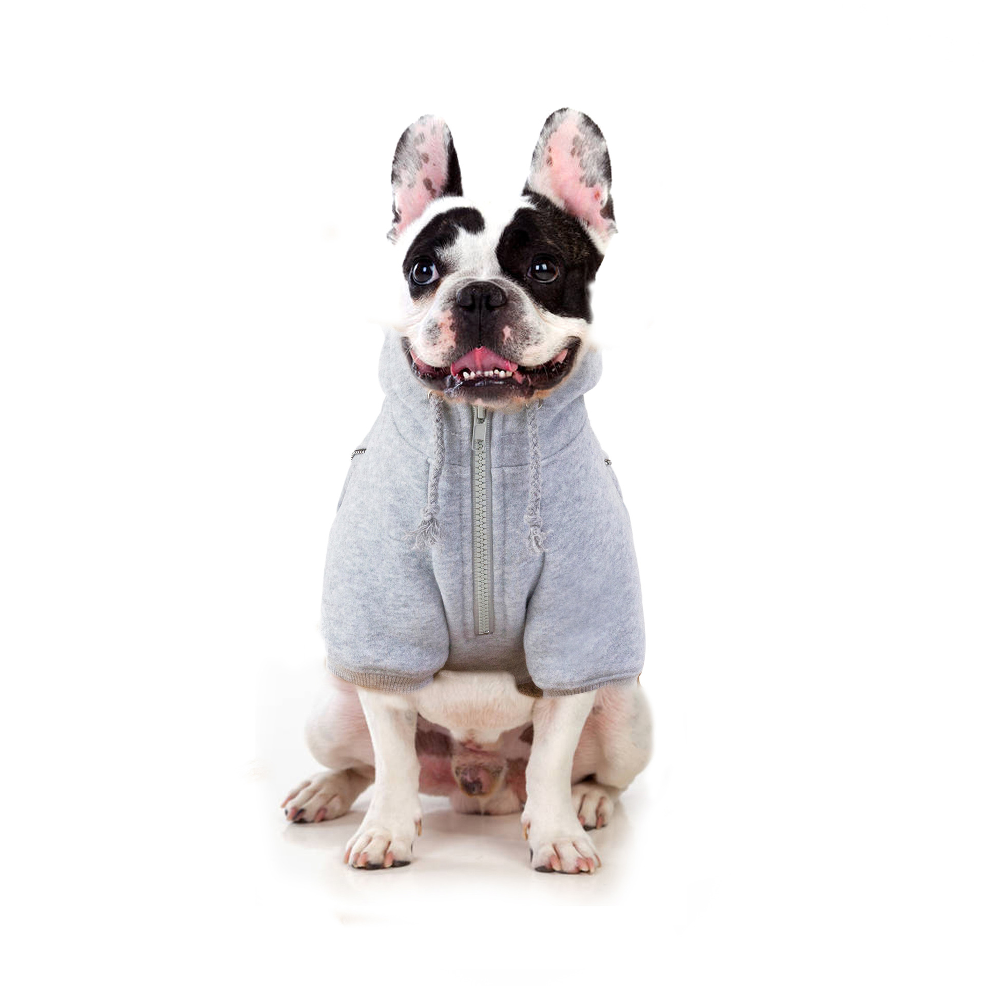 Autumn And Winter Pet Fleece Hooded Bud Sweater Cotton Comfortable Two-Legged Dog Clothes — image 2
