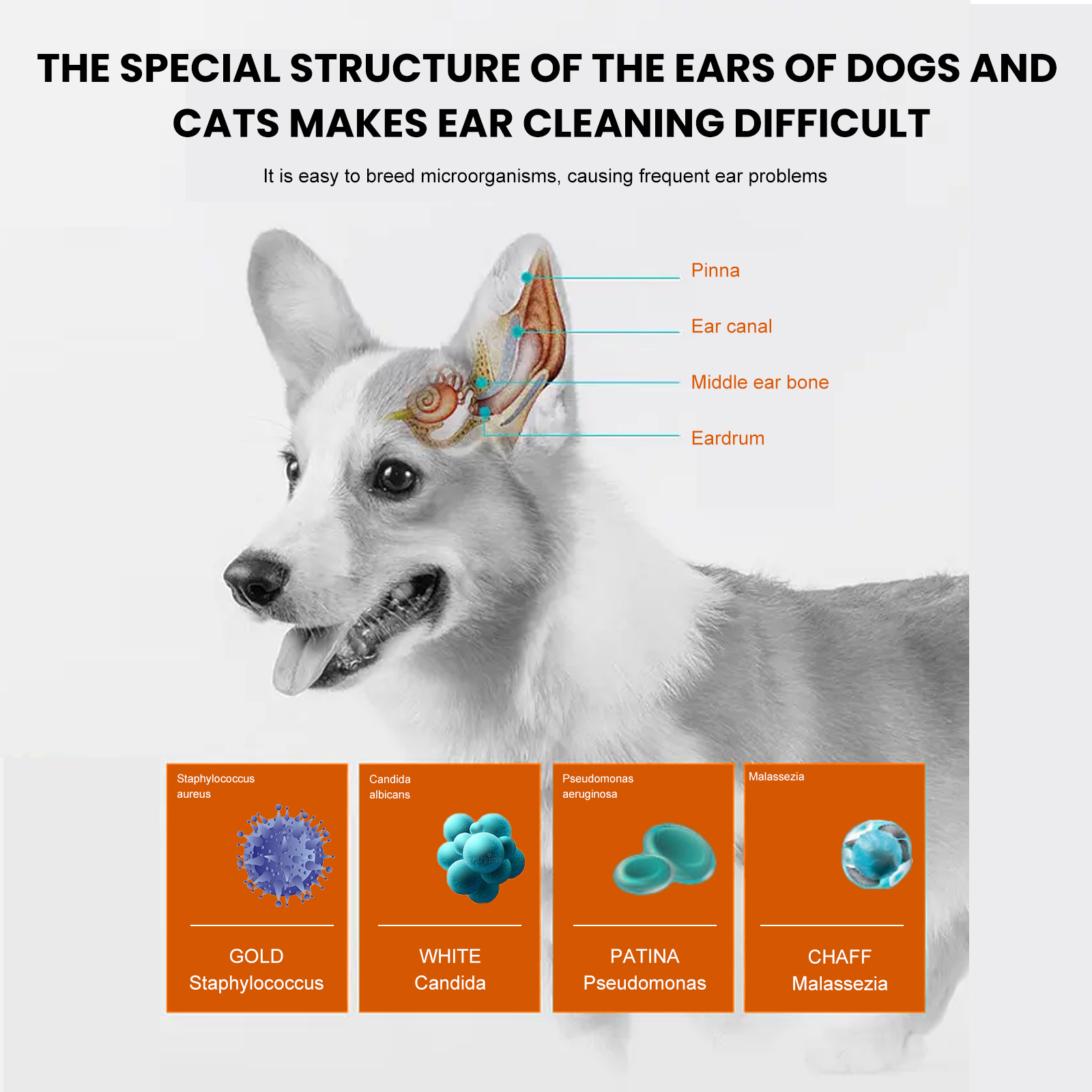 Yegbong Pet Ear Wipes, Pet Ear Cleaning Deodorizing Removing Mite And Earwax Cleaning Wipes — image 5