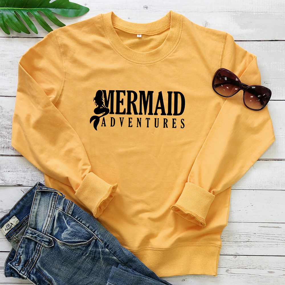 Mermaid Adventures letter mermaid hoodie — image 5