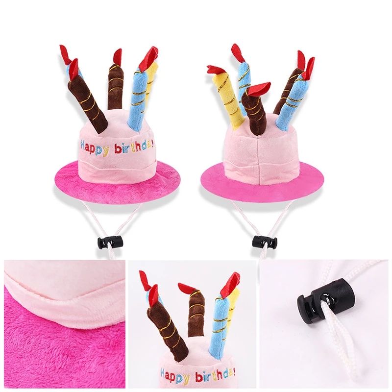 Pet Dog Birthday Hats Dog Headdress Cat Head Cover Cute Weird Cat Birthday Dress Up Faro Birthday Hat — image 2