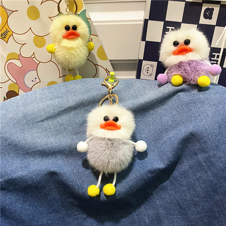 Ugly Cute Duck Key Chain Cute Plush Student Bag Pendant Cartoon Elf Car Key Chain Accessories — image 11