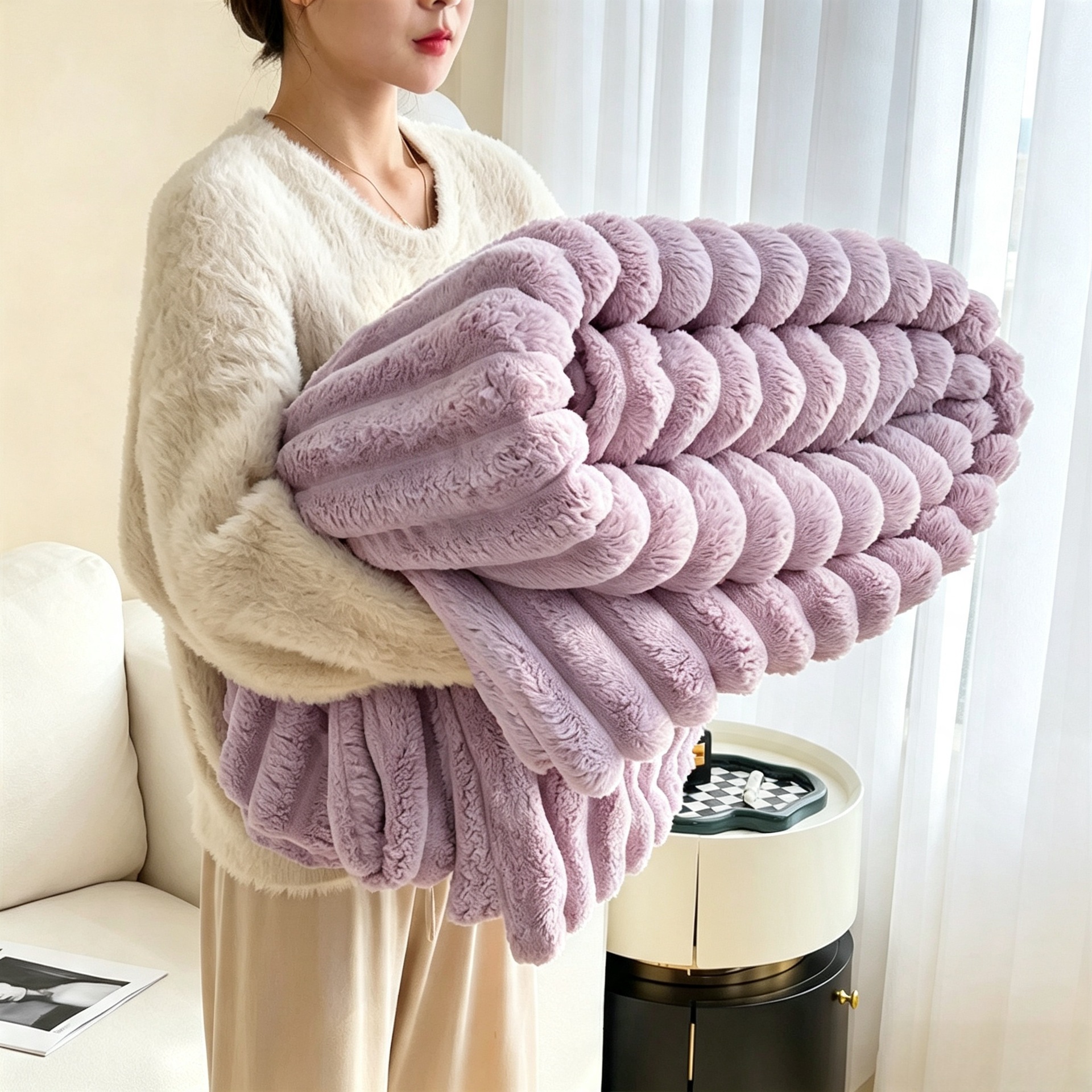 Rabbit plush blanket — image 15
