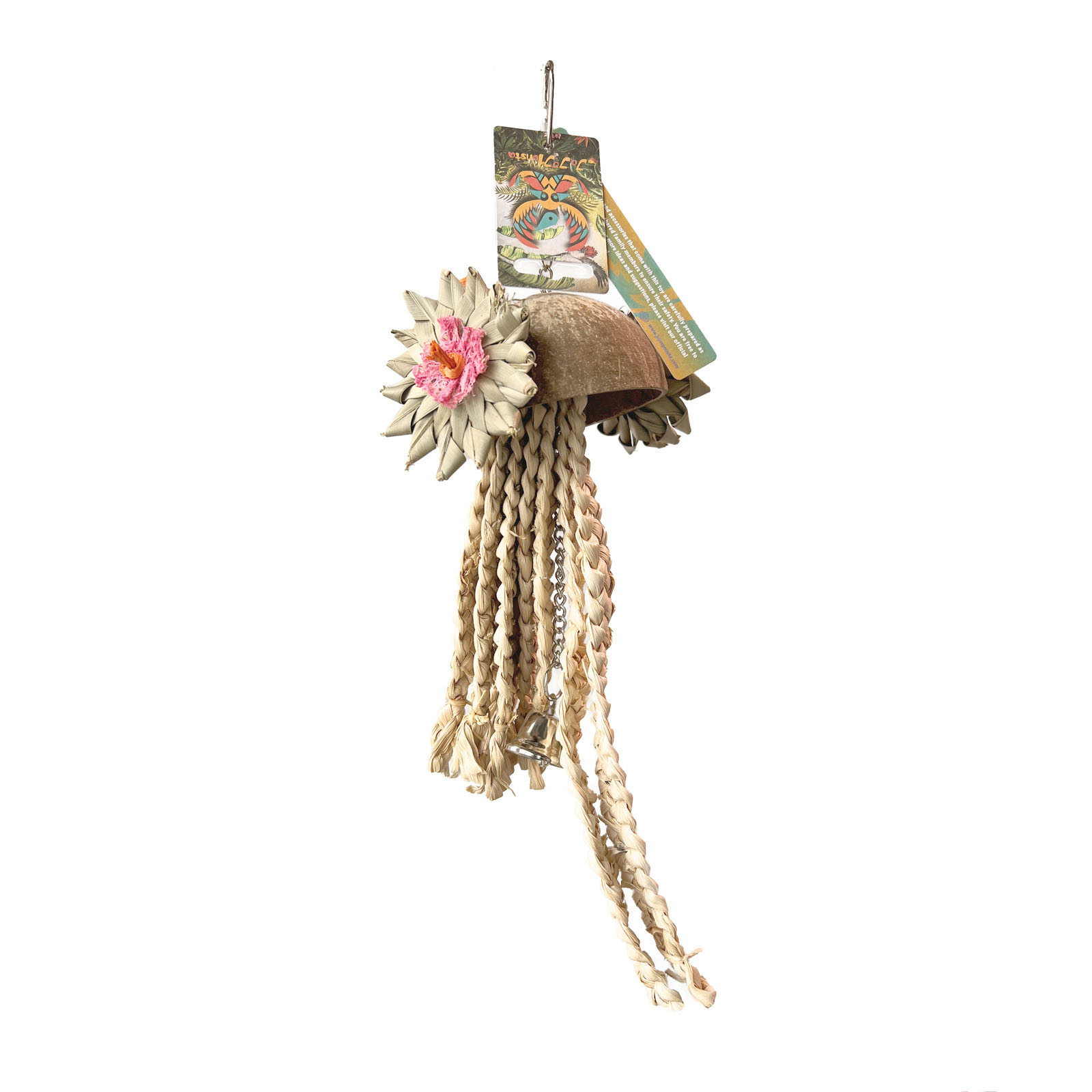 Parakeet Toys, Adventure Series - Jellyfish Sea Monster Shaped Handmade Parrot Bird Toy Set — image 3