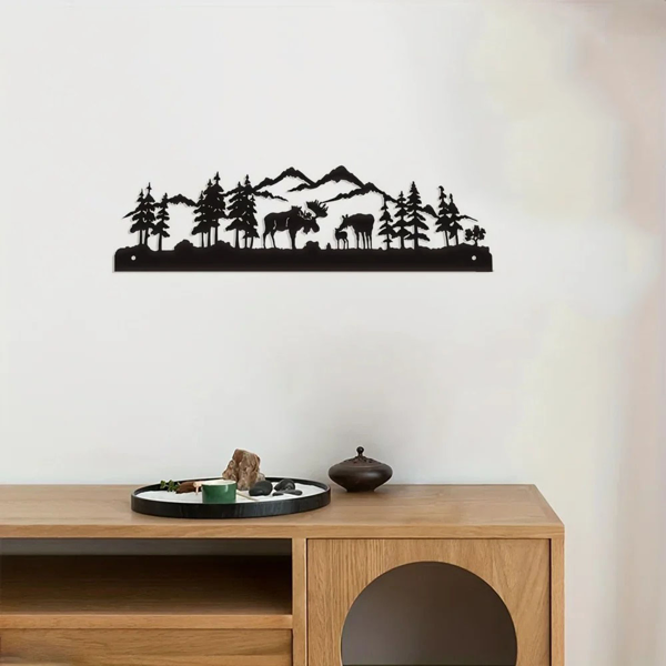 CIFbuy Ciervo de Metal para Decoración de Pared en Vivo, Regalo de Navidad Perfecto — imagen 3