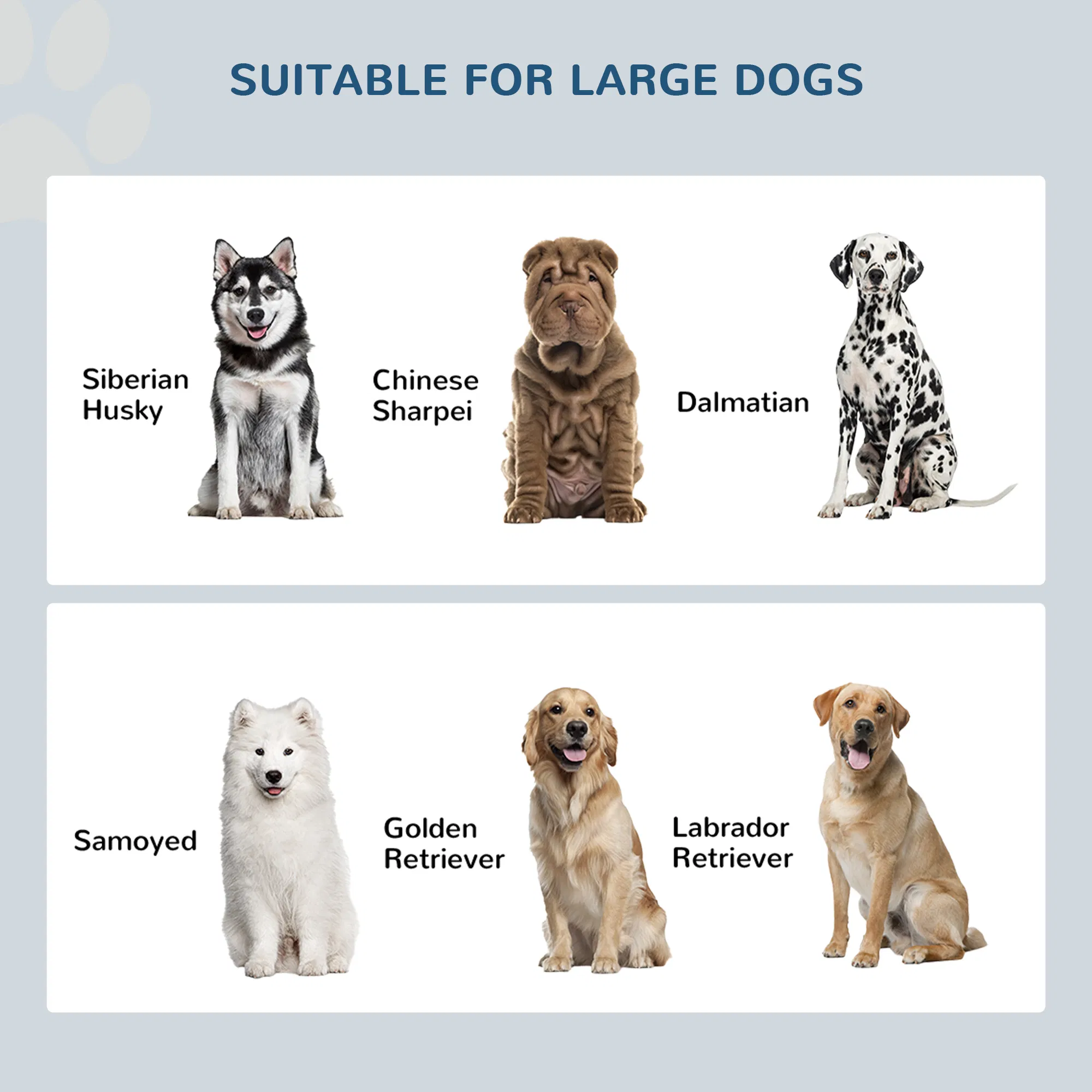 Elevated Dog Bowls for Large Dogs Pet Feeding Station with Stand, Storage, 2 Stainless Steel Food and Water Bowls, White, 23.6" x 11.8" x 14" — image 6