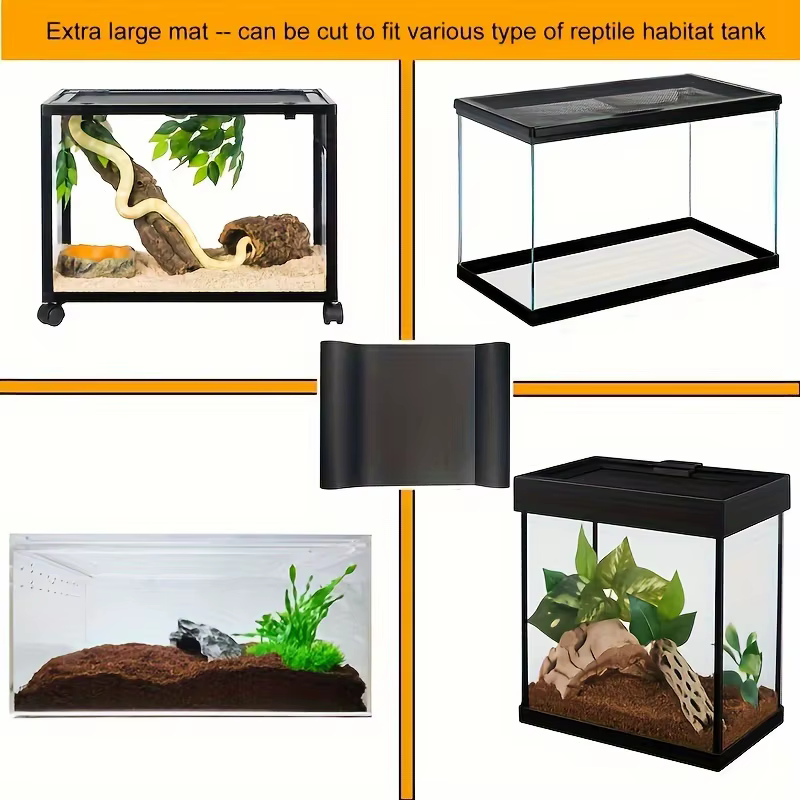 Mat for Reptile Terrariums, Suitable for Amphibians, Designed for Bearded Dragons, Leopard Geckos, Snakes, And Turtles.Cut to Size — image 4