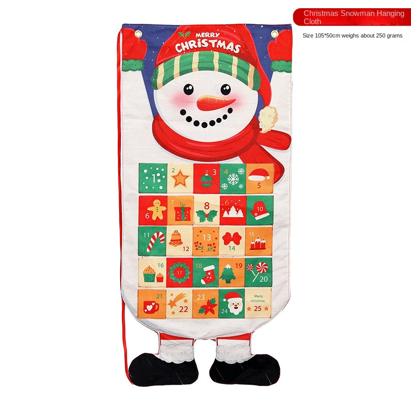 Christmas Printed Santa Claus Reindeer Decorative Hanging Cloth Window Display Scene Decoration — image 10
