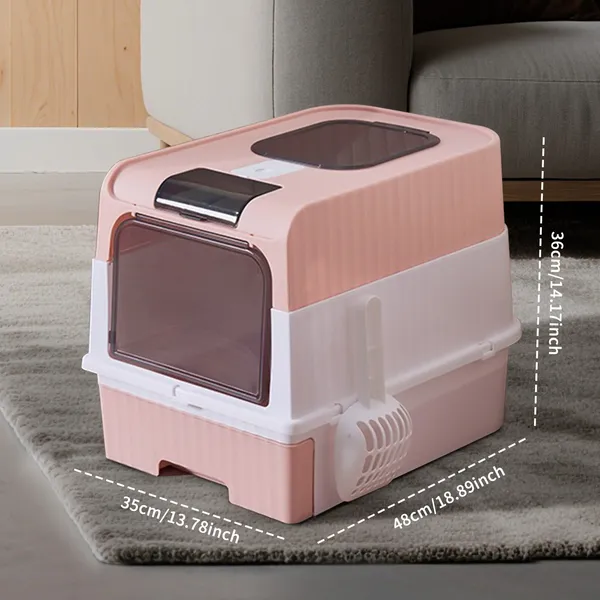 PinkMagic Cube - Caja de Arena para Gatos Inteligente: Libre Manos, Vida Pura y Limpieza Automática, Diseño Silencioso, Preferido para Familias con Múltiples Gatos — imagen 1
