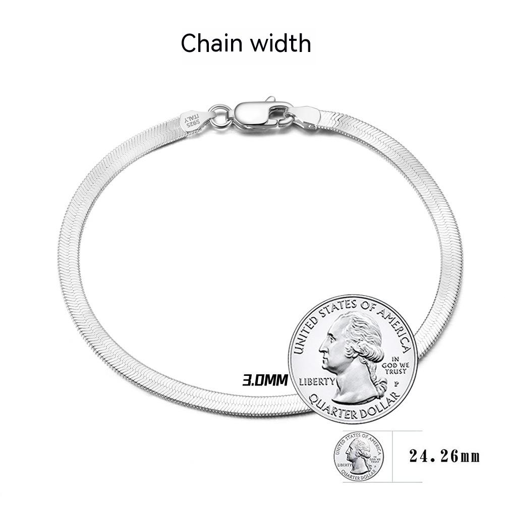 Cinturón de plata esterlina 925 en forma de serpiente ósea plano con placa — imagen 6