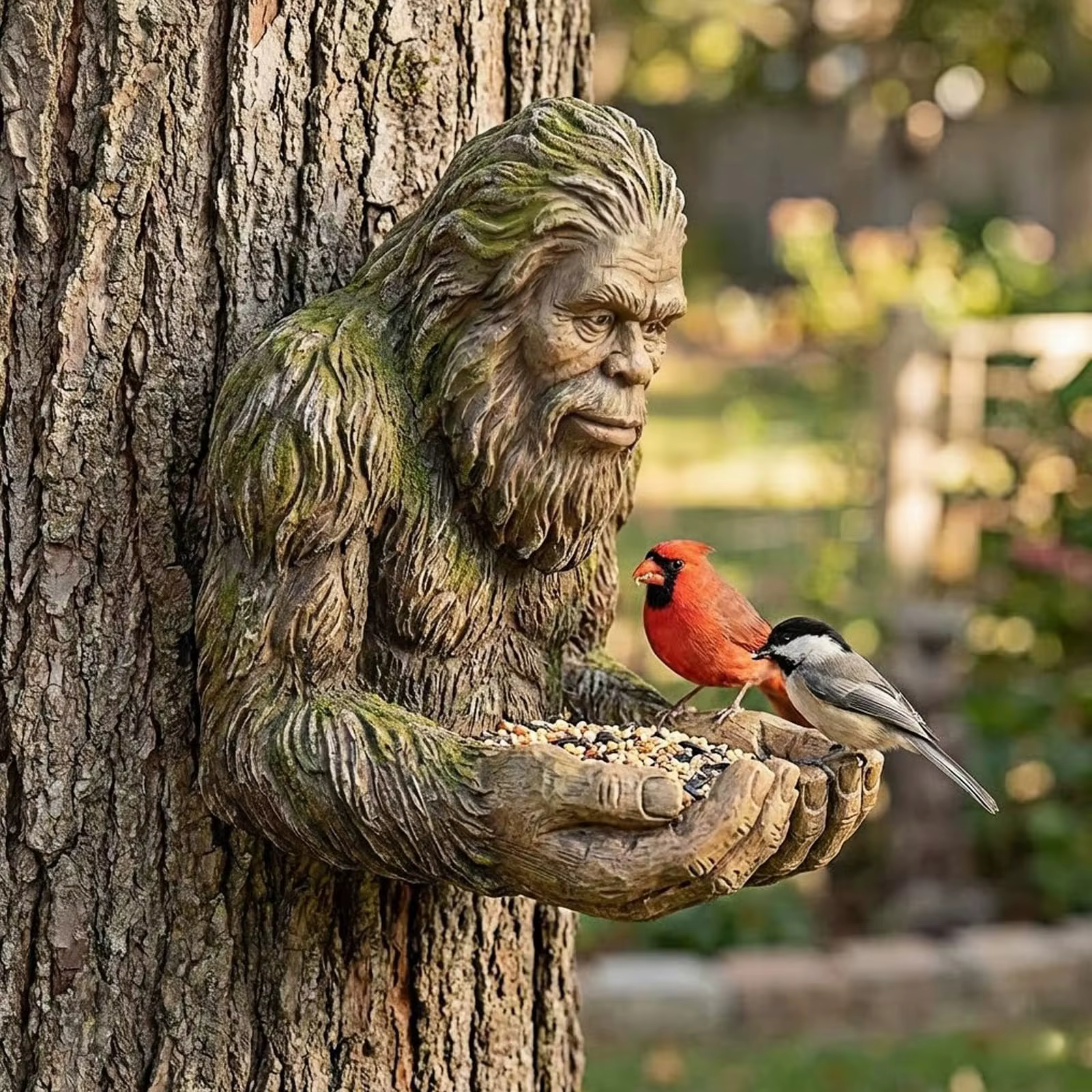 Bird Feeder Unique Backyard & Garden Art Decor Outdoor Decorative Feeder Gift for Wildlife and Nature Lovers — image 2