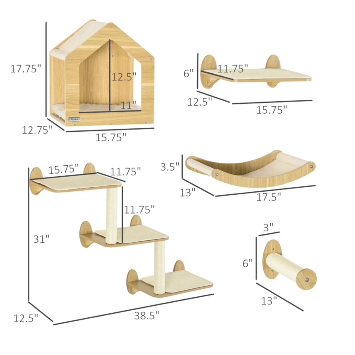 Cat Shelf Set, Cat Tower — image 2
