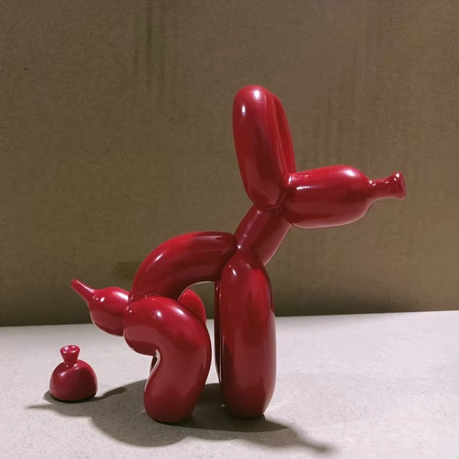 Estatua de Perro Globo en Postura de Cuclillas: Diseño Moderno para Decoración Interiores - Habitaciones, Oficinas, Escaleras — imagen 3