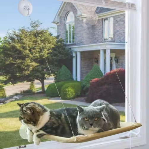 US LOCAL STOCK Hiphoppet Best Selling Washable Window-Mounted Sucker Cat Hammock Cat Nest Seat Elaxing Spot To Lounge For Cats — image 5