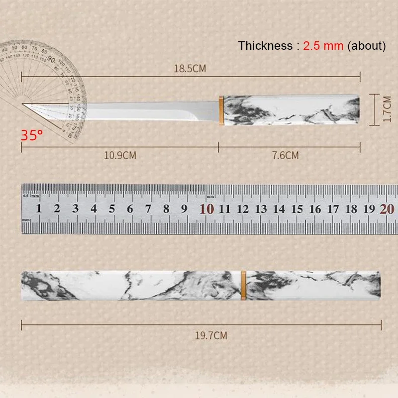 Barbecue Utility Knife Slicing Fish Fruit Steak Knife Plastic Handle Kitchen Knives Sharp Boning Butcher Chef Knife Cleaver Meat — image 4