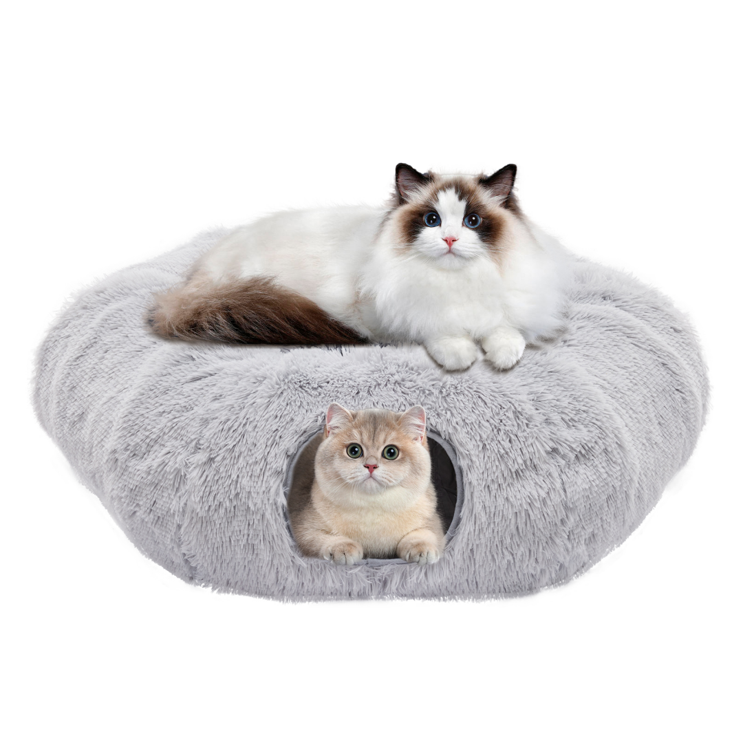 Túnel para Gatos con Caja de Descanso, Túnel en forma de Donut con Escondite Plush para Gatos y Kitten — imagen 6