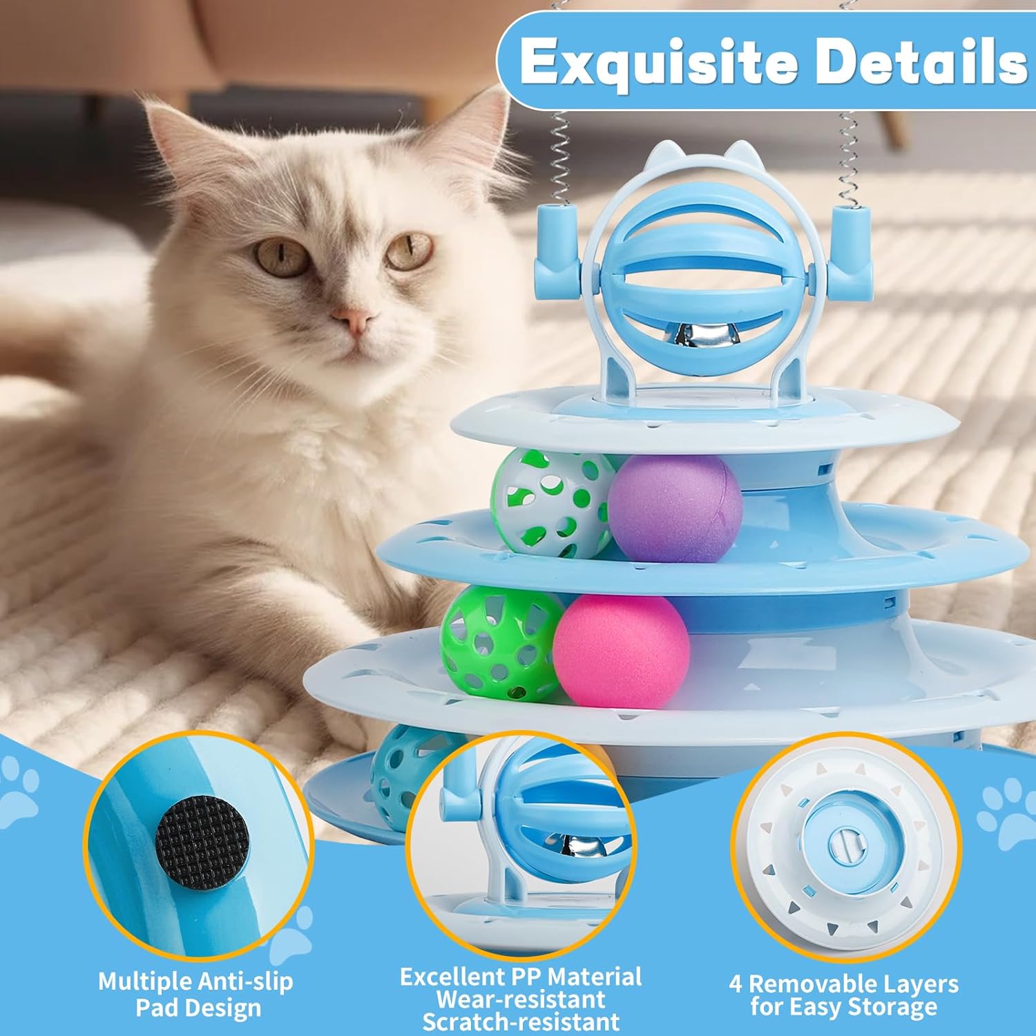 Juguetes para Gatos de Interior - Juguetes Interactivos para Kitten y Gato — imagen 10