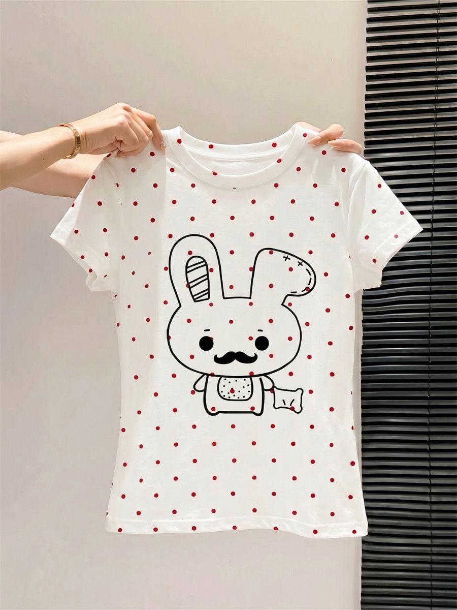 Camiseta de Manga Corta con Dots y Letras — imagen 8