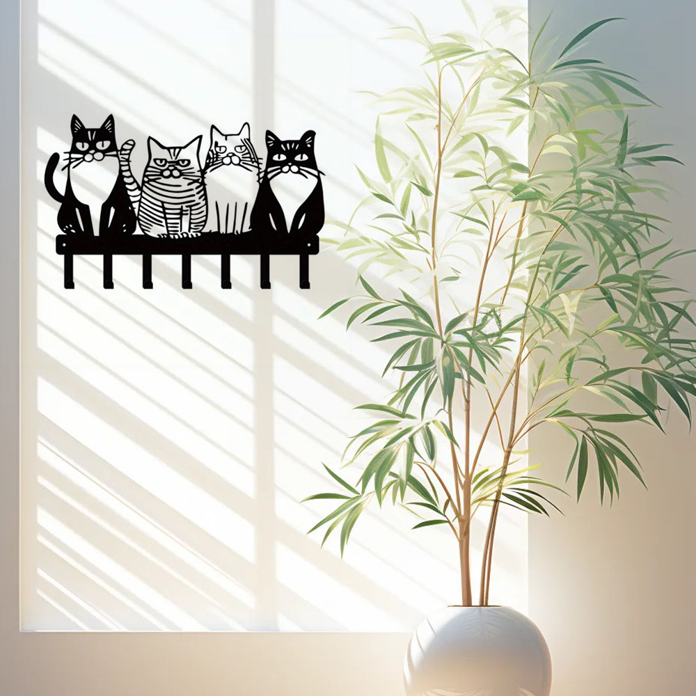 Set de Ganchos de Pared con Diseño de Gato - Decoración Tierna y Práctica Estilo Granja — imagen 6