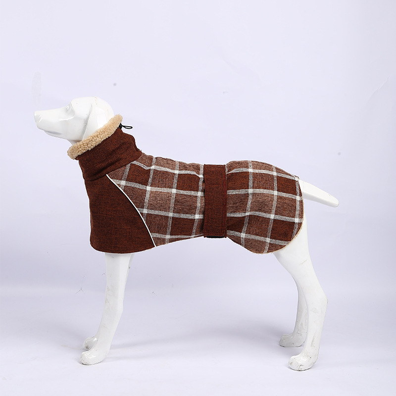 Ropa para Mascotas de Otoño e Invierno - Chaqueta de Lino Plaid Nueva para Perros y Gatos — imagen 6
