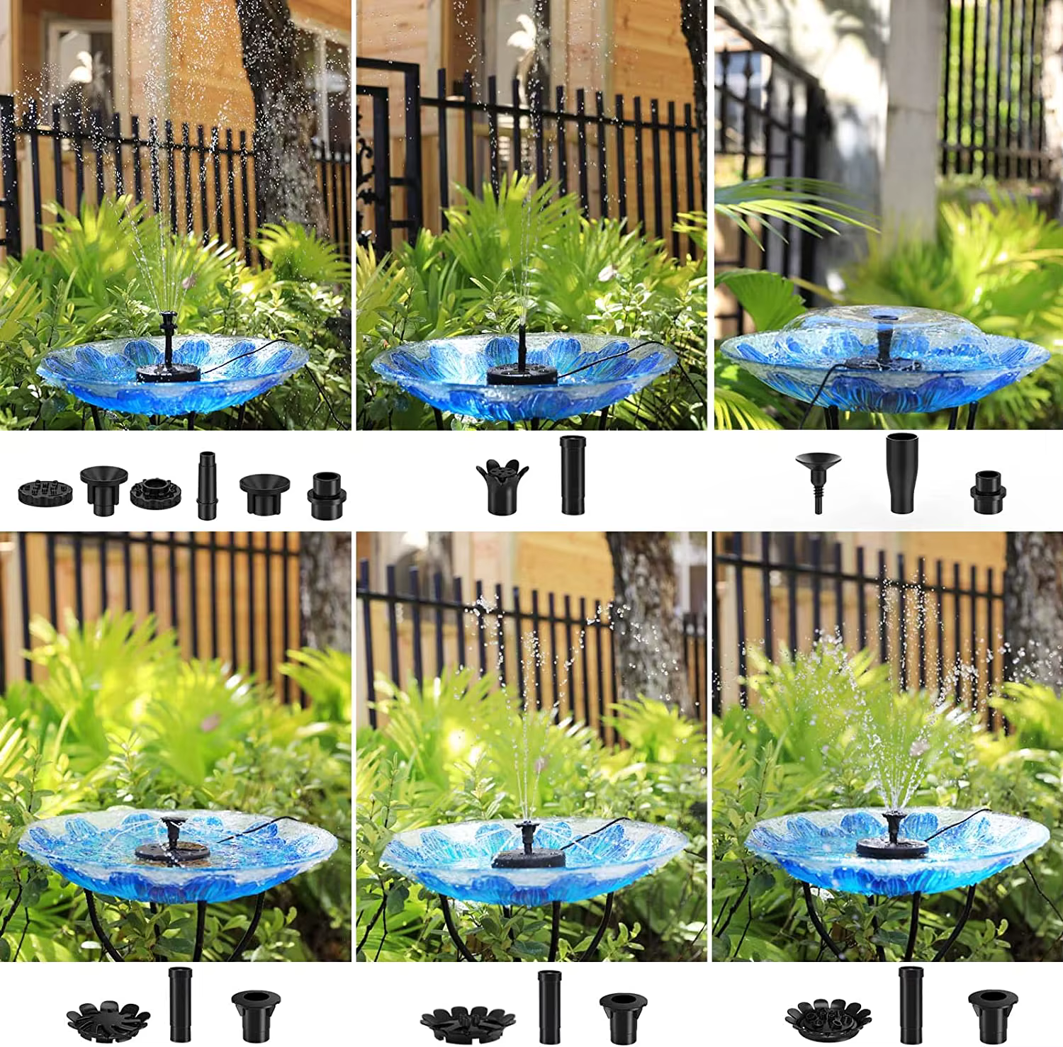 Fuente de Agua Solar para Piscinas y Jardines - Decoración Exterior con Energía Renovable — imagen 5