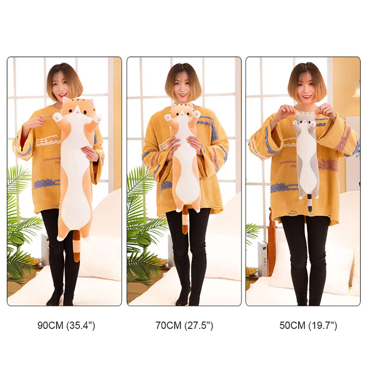 Plush Toys Animal Cat Cute Creative Long Soft Toys Office Lunch Break Nap Sleeping Pillow Cushion Stuffed Gift Doll for Kids — image 1