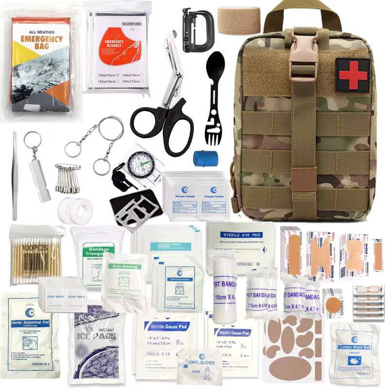 315 Pieces First Aid Kit, Tactical Survival Kit Camping, Hunting, Hiking, etc. Multi-Purpose Portable Mountaineering Bag — image 1