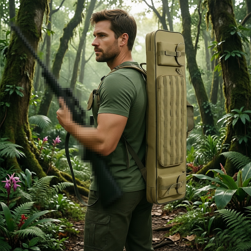 & 90cm Tactical Rifle Bag, Durable Gun Case for Hunting & Shooting – Rifle/Shotgun Backpack with Pistol Holster — image 8