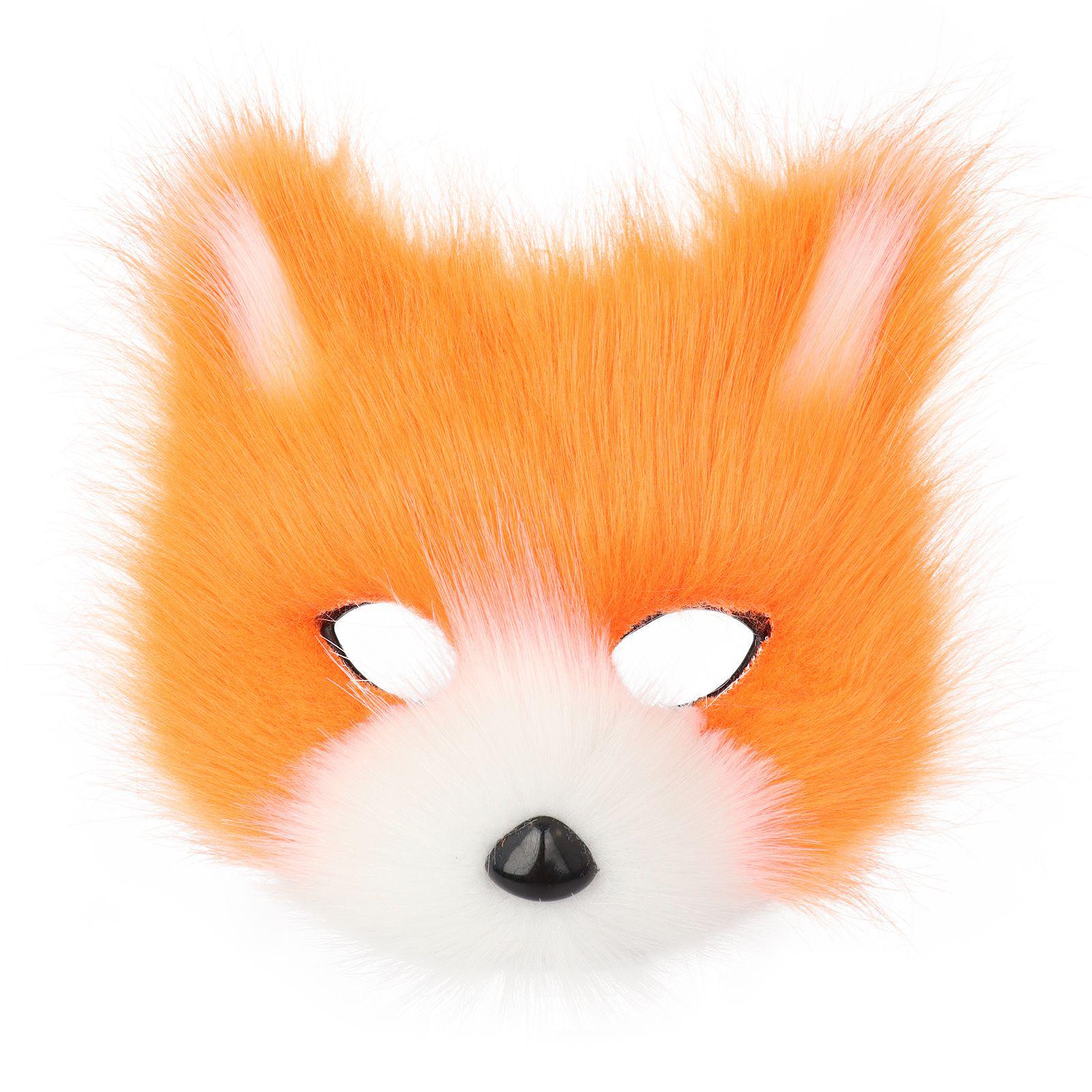 Halloween Party Furry Half-Face Cat Fox Mask Cosplay Cat Face Mask Accessory — image 20