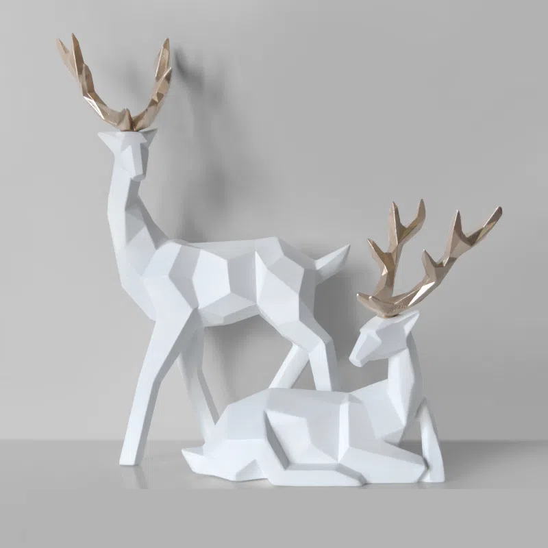 Home Fortune Deer Resin Decoration Home Decoration Living Room Decoration — image 6