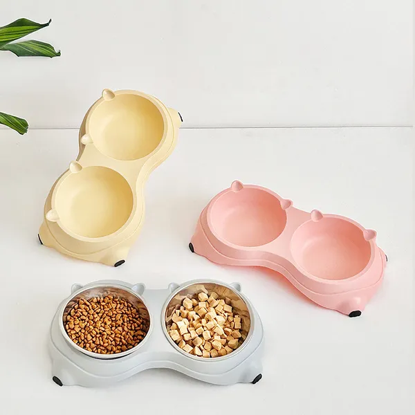 Macaron Rosa - Tazas de Aluminio Inoxidable Doble, 600ml Cada Una, Anti-Slip, Lavables en Lavavajillas para Pequeños-Medios Animales — imagen 6