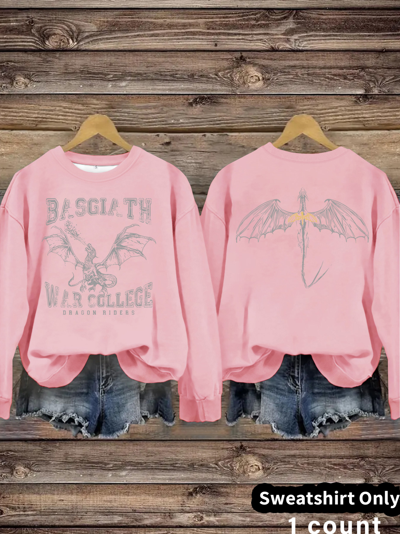 Flying bird round neck hoodie — image 8