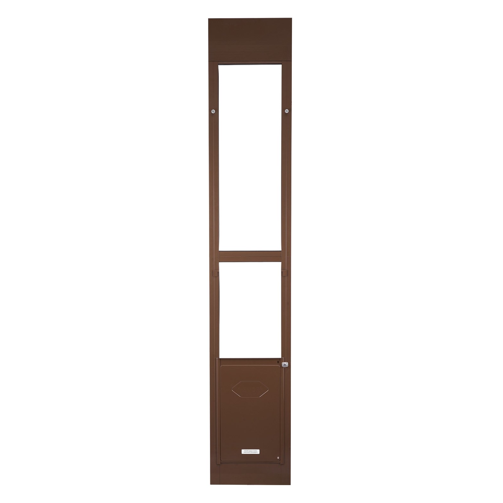 Puerta para Perros de Puerta de Vidrio Sliding, Altura Ajustable 75 7/8 a 80 11/16 cm, Estructura de Aluminio con Bisagras Rotativas y Diseño de Cerradura, Puerta para Mascotas de Vidrio Sliding para Inquilinos — imagen 1