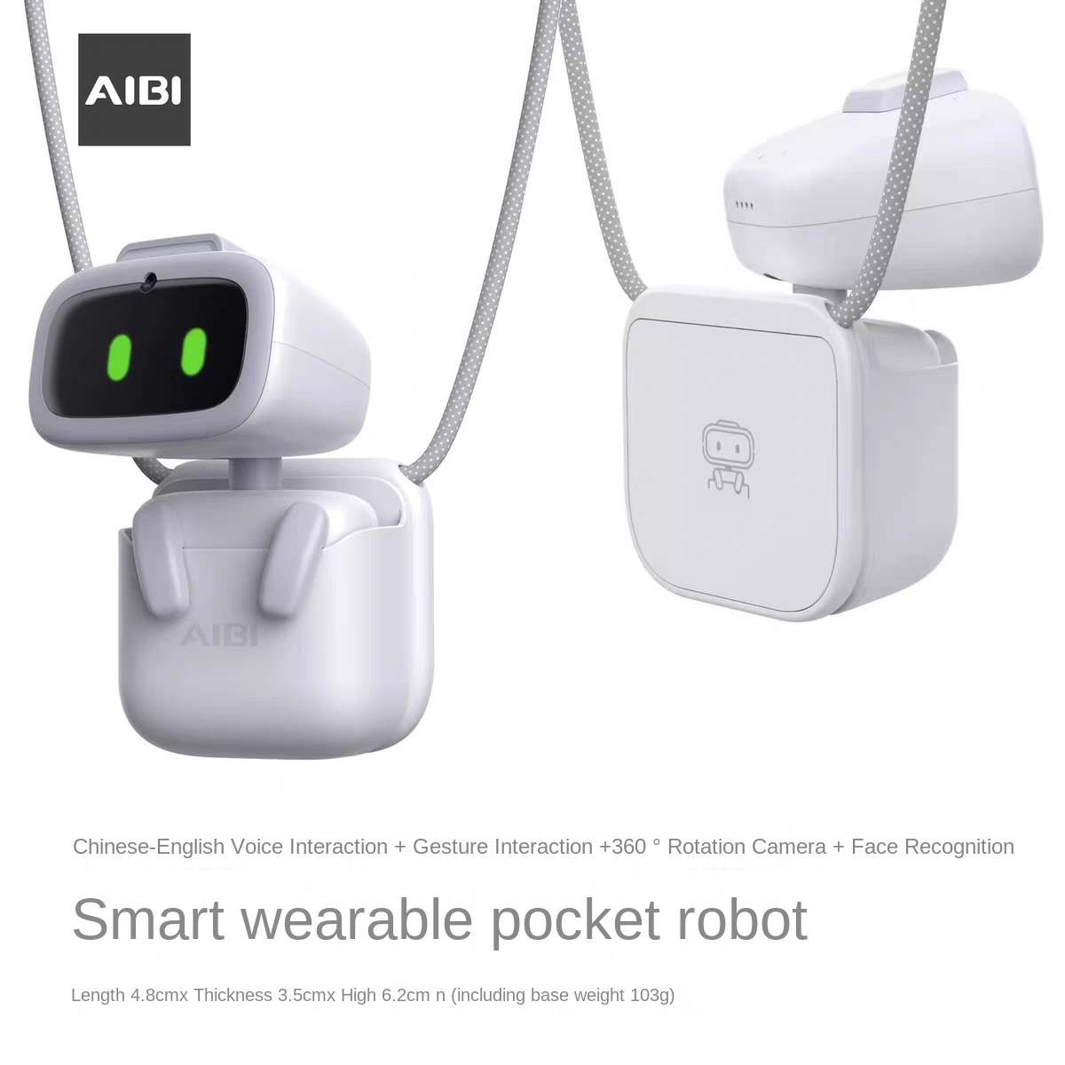 Authentic AiBi Robot Smart Pocket Electronic Pet Desktop Toy for Home Companionship with Chinese-English Two-Way Conversation — image 4