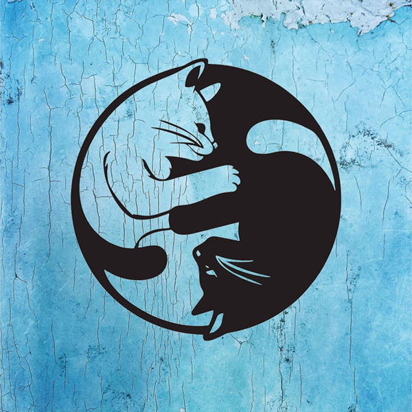 Yin Yang Silueta de Gato Arte de Pared de Aluminio Decoración Zen Regalo de Navidad (TikTok, Servicio de Recogida en Temu) — imagen 2