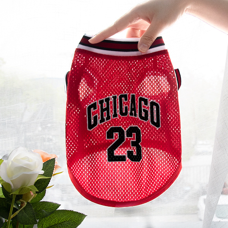Ropa de Mascotas para Baloncesto Vestido Grande Malla Verano Ropa para Perros — imagen 12