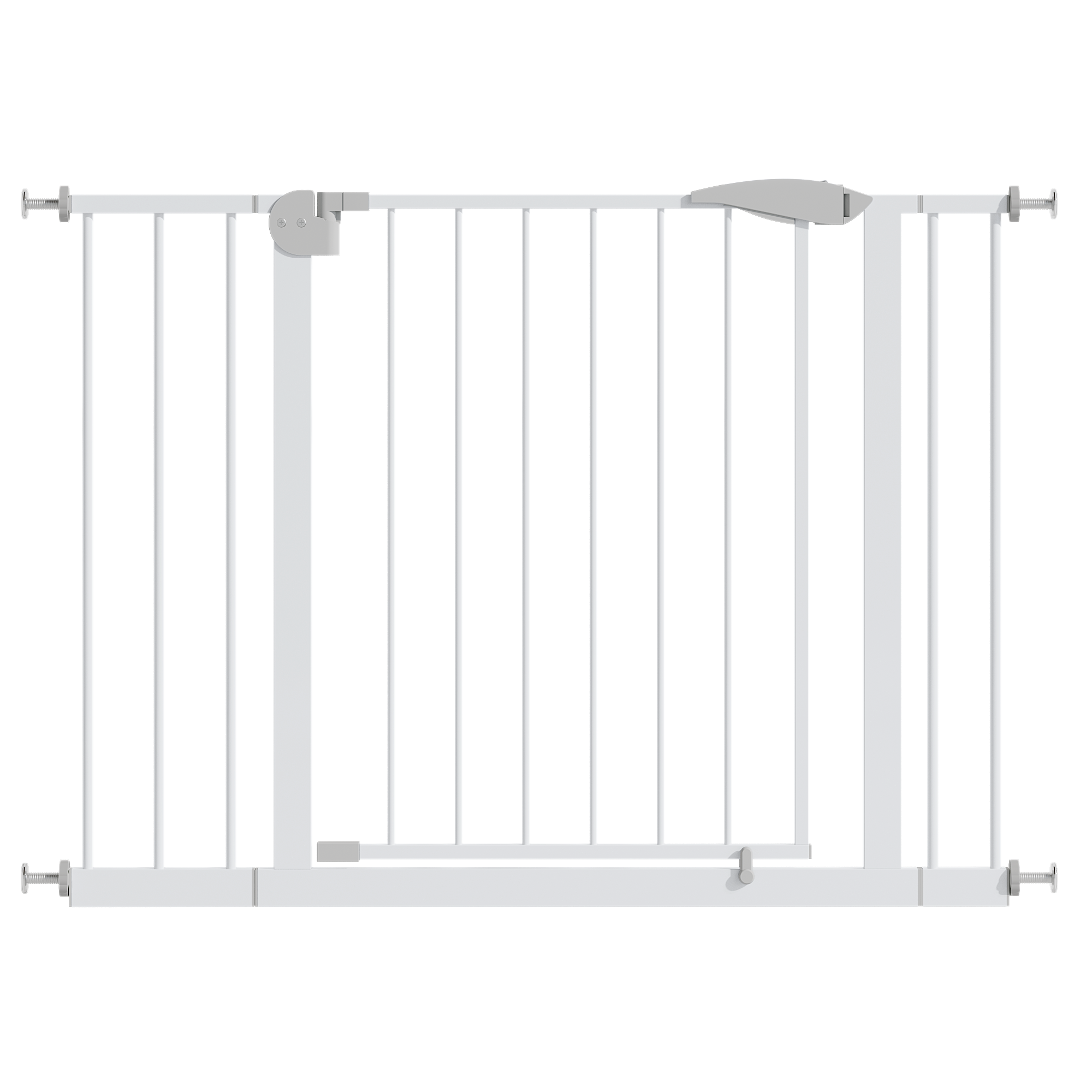 2 Pack 29.5-44.1" Wide Baby Gate for Stairs, Dog Gate Indoor for Doorways, No Drilling Pressure Mounted Pet Gates for Kids, Easy Walk Through Safety Gate, White — image 4