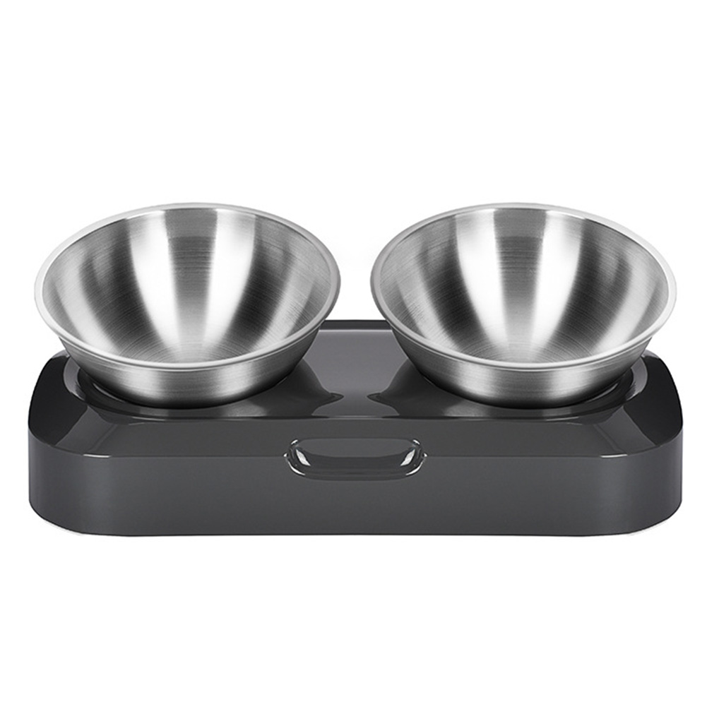 Pet Bowl Feeder Cat Bowl Pet Stainless Steel Dog Bowl Adjustable Inclined Cat Bowl Inclined Water Bowl — image 1
