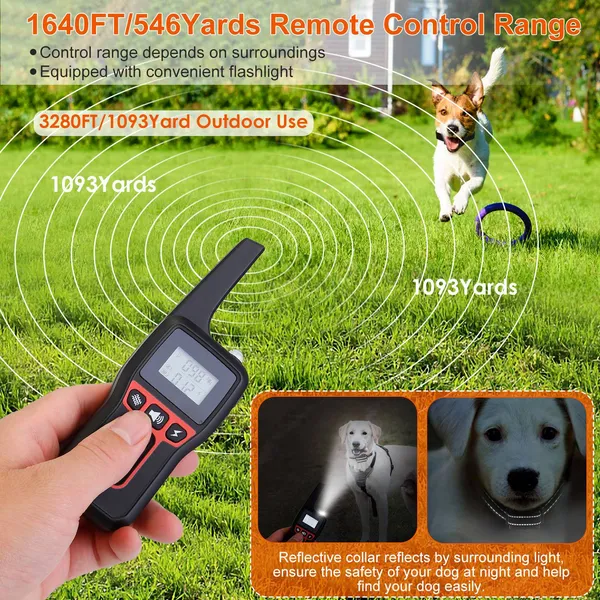 Collar de Adiestramiento para Perros IP67 Resistente al Agua Electrostático con Silbido y Vibración — imagen 5