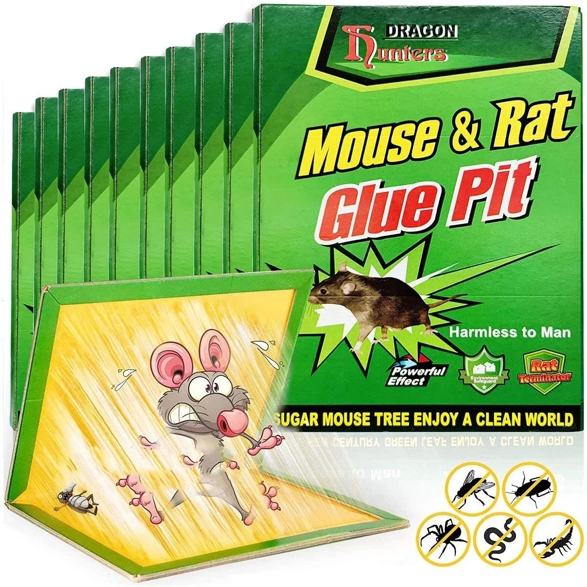 3-15pcs Mouse Board Sticky Mice Glue Trap High Effective Rodent Rat Bugs Catcher Pest Control Reject Non-toxic Eco-Friendly