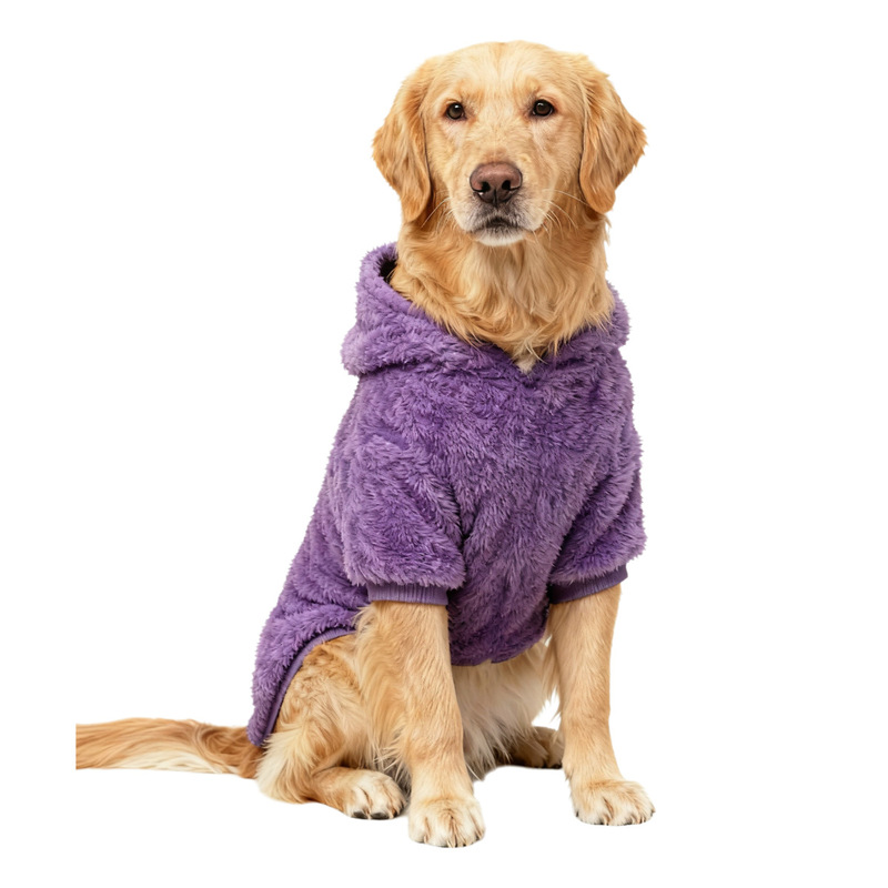 Warm Winter Dog Hoodie for Golden Retriever & Labrador - Fleece-Lined Outdoor Dog Coat for Medium & Large Breeds — image 4