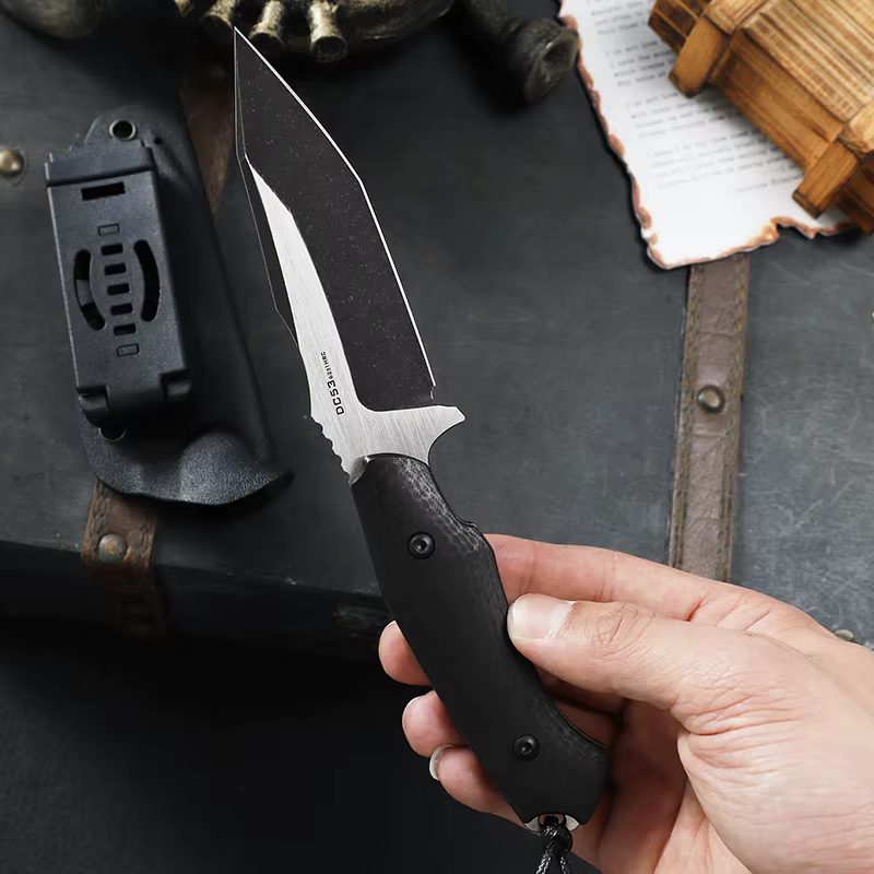 DC53 Steel Fixed-Blade Knife, Outdoor Camping and Hunting Knife, G10 Non-Slip Handle, Ideal for Hiking, Camping, and Fishing, and Also Suitable as an Everyday Carry (EDC) Tool — image 6