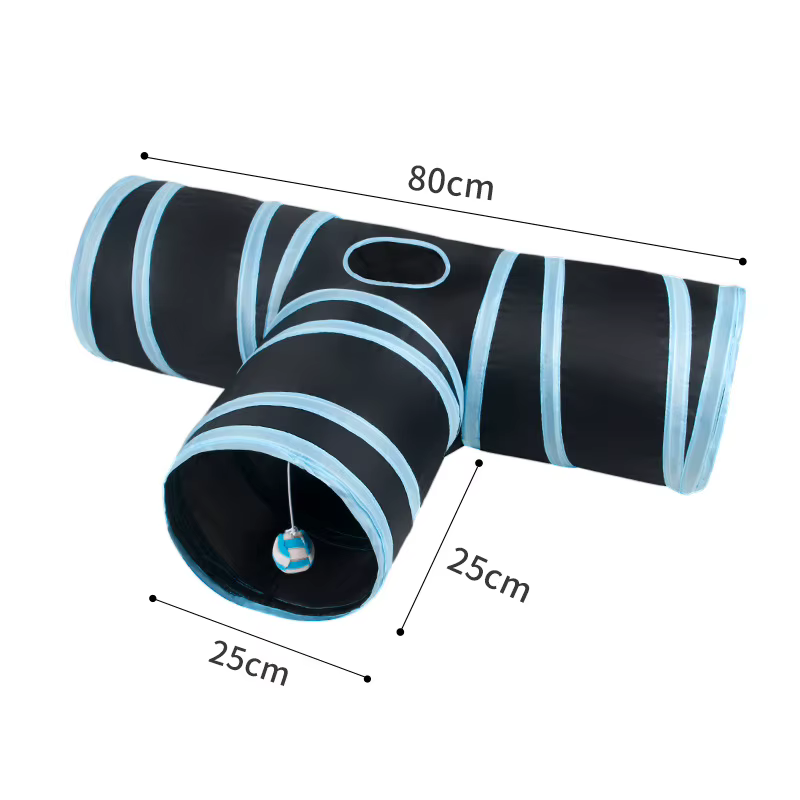 Cat Tunnel Pet Tube Collapsible Play Toy Indoor Outdoor Kitty Puppy Toys for Puzzle Exercising Hiding Training — image 4