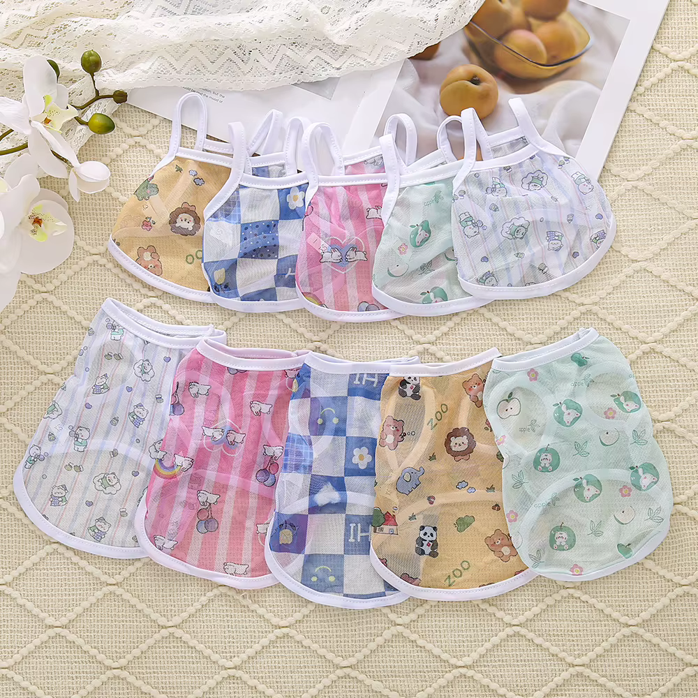 Ropa de mascotas fresca y elegante para perros y gatos - Vestidos ligeros, transpirables con mallas y estilosos chalecos — imagen 4