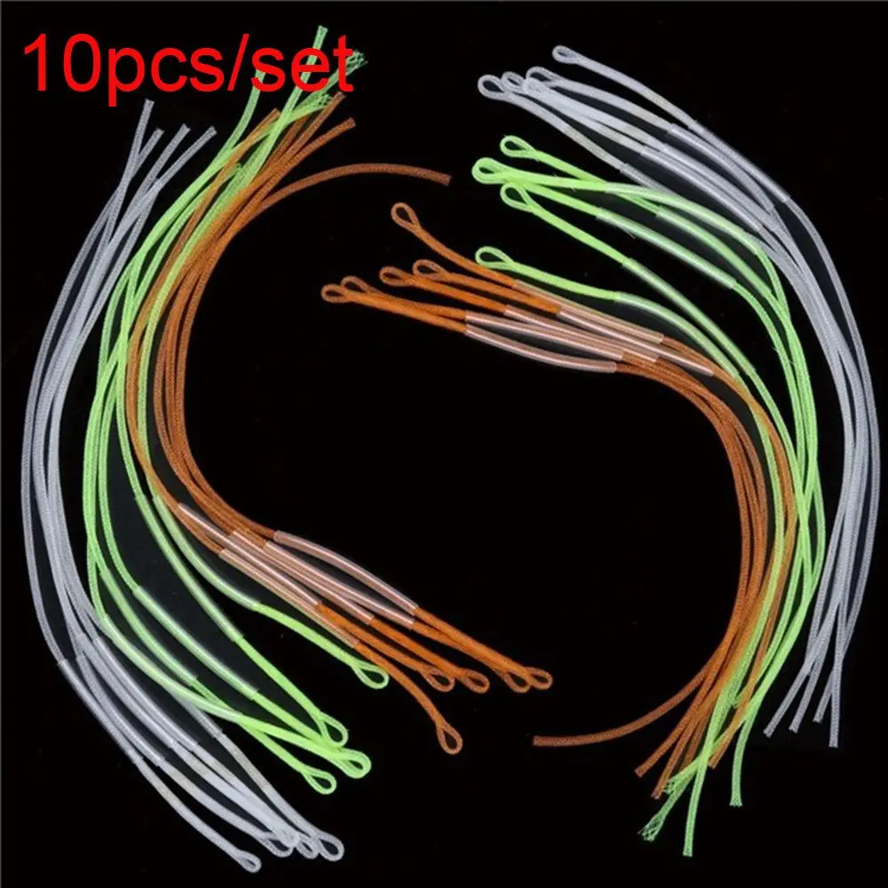10pcs/Set Fly Fishing Braided Line Loop Connector Leader Loops 50LB 30 LB 20 LB Fishing Lines — image 1