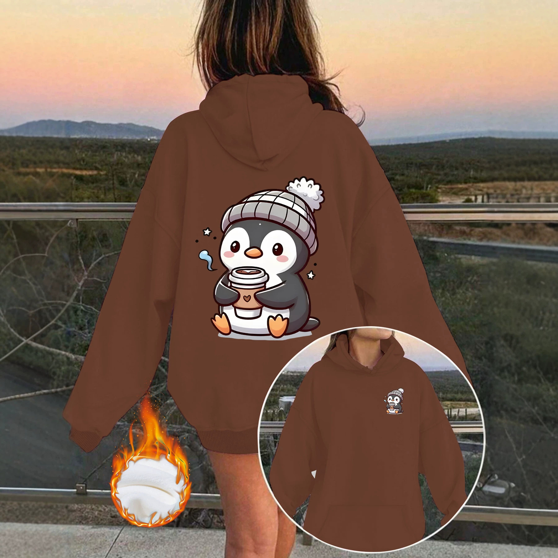 Goose print comfortable hoodie — image 5