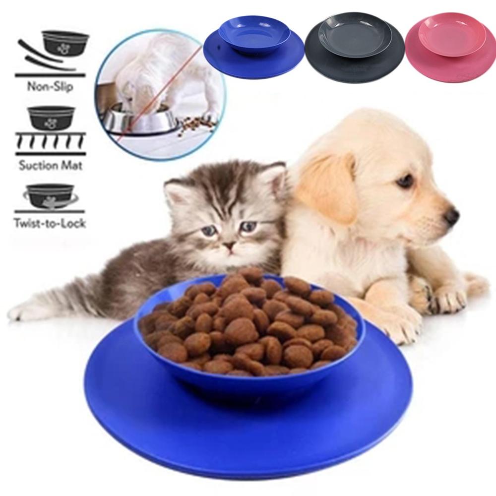 Silicone suction bowl mat non-slip pet bowl non-slip collapsible dog bowl mat and sucker feet silicone food caps 30D6 — image 2