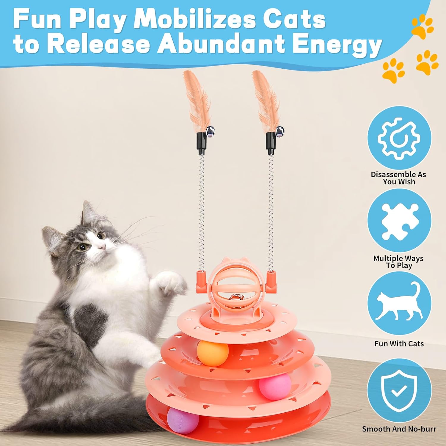 Juguetes para Gatos de Interior - Juguetes Interactivos para Kitten y Gato — imagen 8
